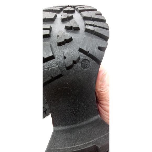 Forever 21 Platform Boots Chunky Heels Oxblood Size 7.5 Zip & Lace Up Punk Retro - Picture 12 of 14